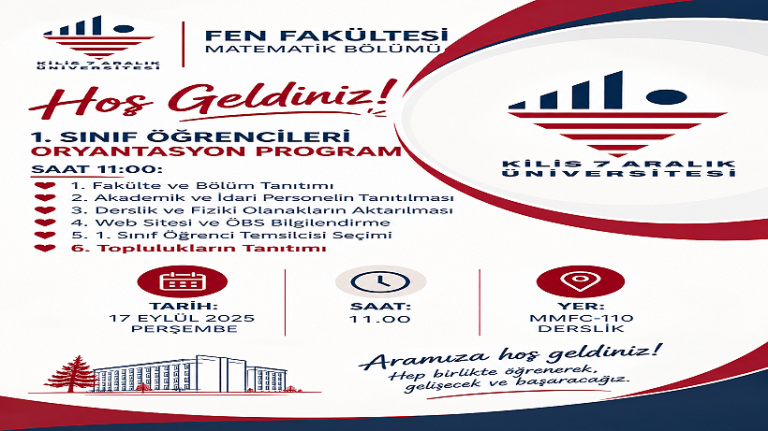 2026-2027 Eğitim Öğretim Yılı Yeni Kayıt Öğrencilerine Yönelik Bilgilendirme ve Uyum Programı